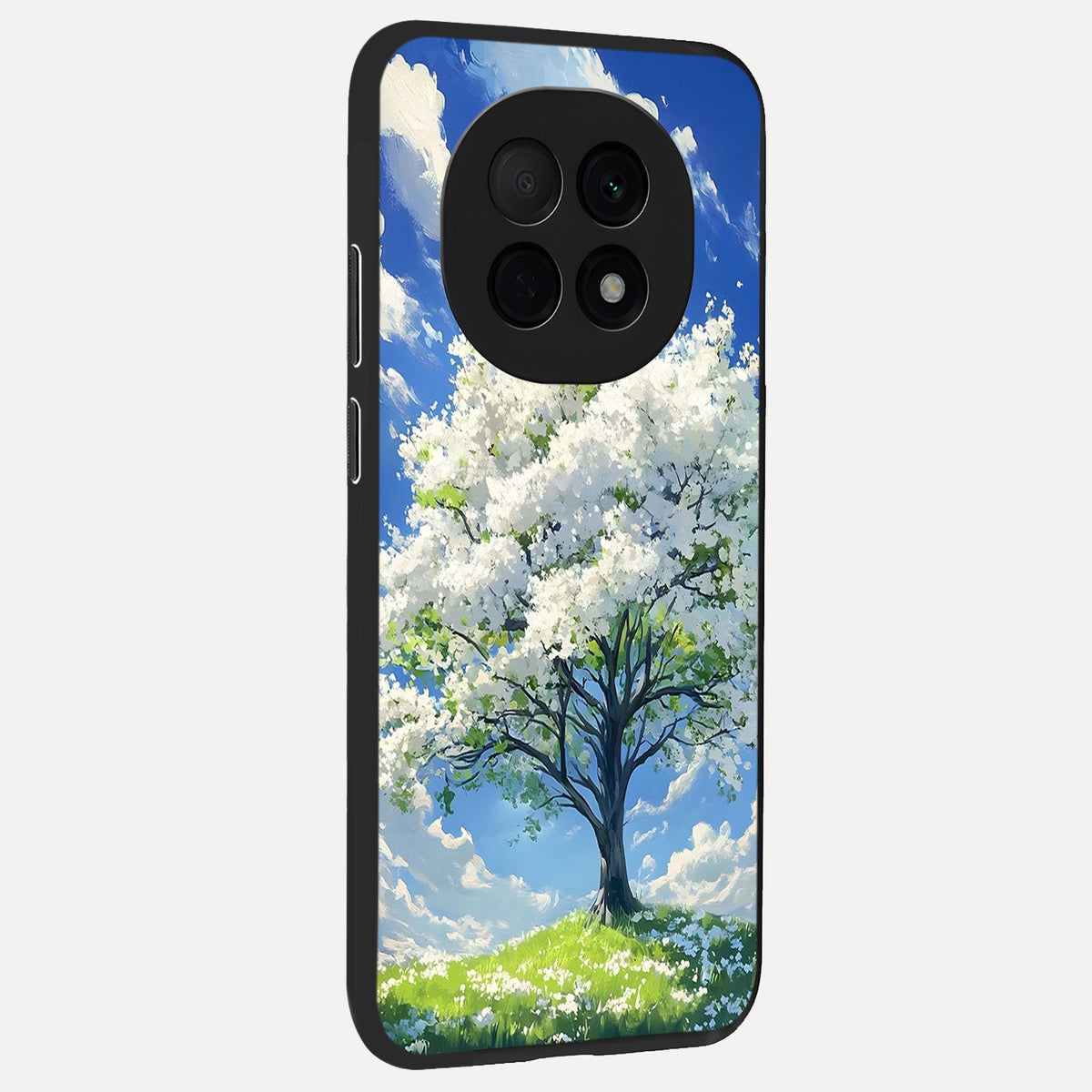  Blossom Sky Serenity back cover For Oppo F29 Pro 5G slim fit glass case with vibrant aesthetic design