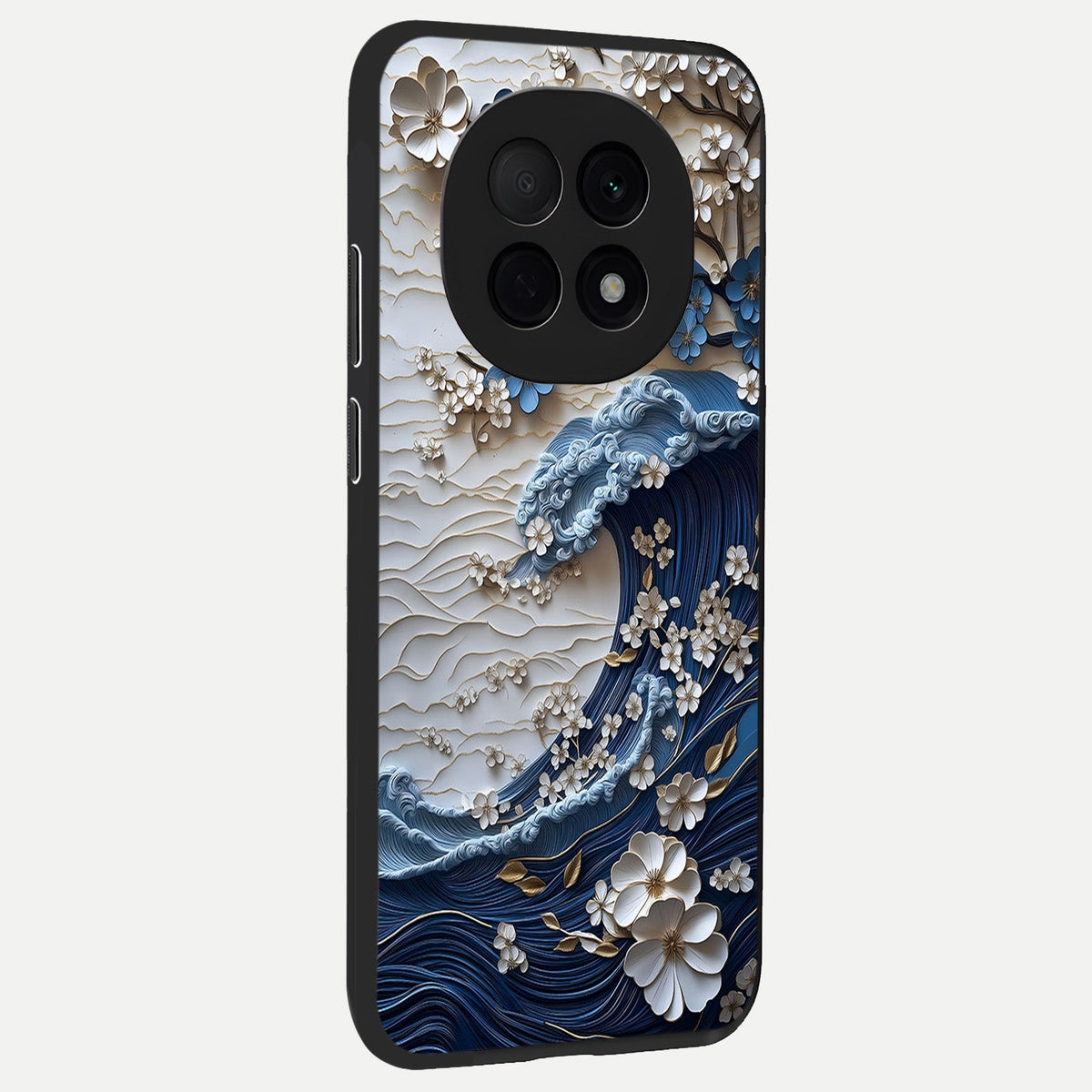  Blossom Wave Art back cover For Oppo F29 Pro 5G slim fit glass case with vibrant aesthetic design