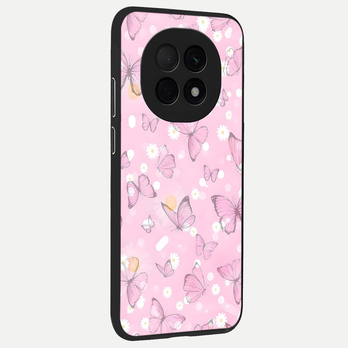  Blush Butterfly Garden back cover For Oppo F29 Pro 5G slim fit glass case with vibrant aesthetic design