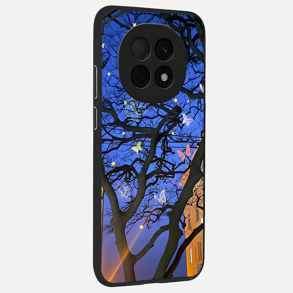  Butterfly Night Magic back cover For Oppo F29 Pro 5G slim fit glass case with vibrant aesthetic design