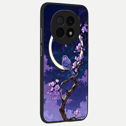  Celestial Bird Blossom back cover For Oppo F29 Pro 5G slim fit glass case with vibrant aesthetic design