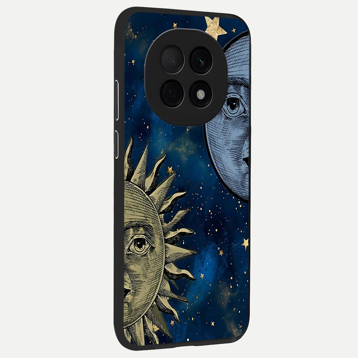  Celestial Moon With Sun back cover For Oppo F29 Pro 5G slim fit glass case with vibrant aesthetic design