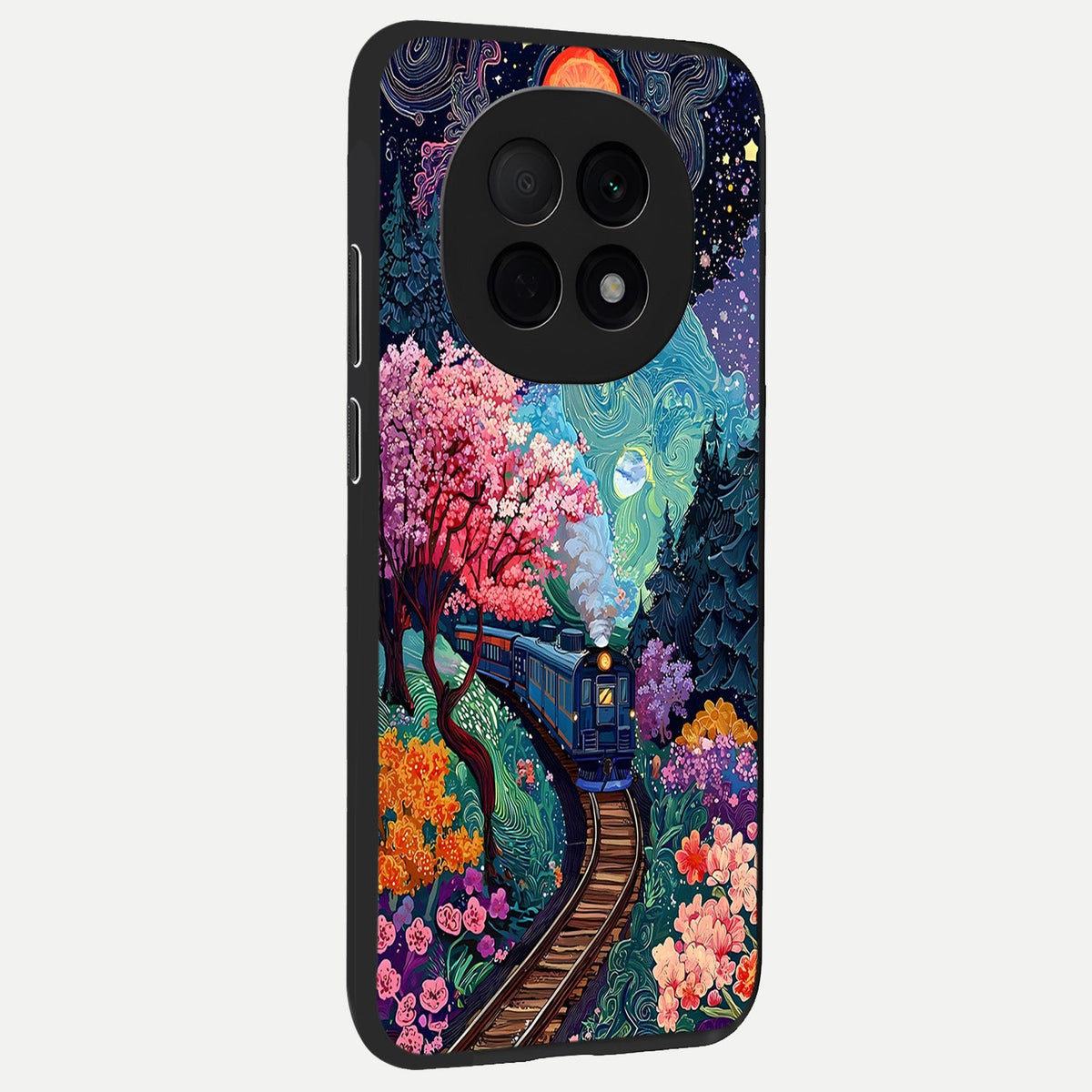  Celestial Train Journey back cover For Oppo F29 Pro 5G slim fit glass case with vibrant aesthetic design