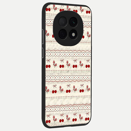  Cherry Bloom Charm back cover For Oppo F29 Pro 5G slim fit glass case with vibrant aesthetic design
