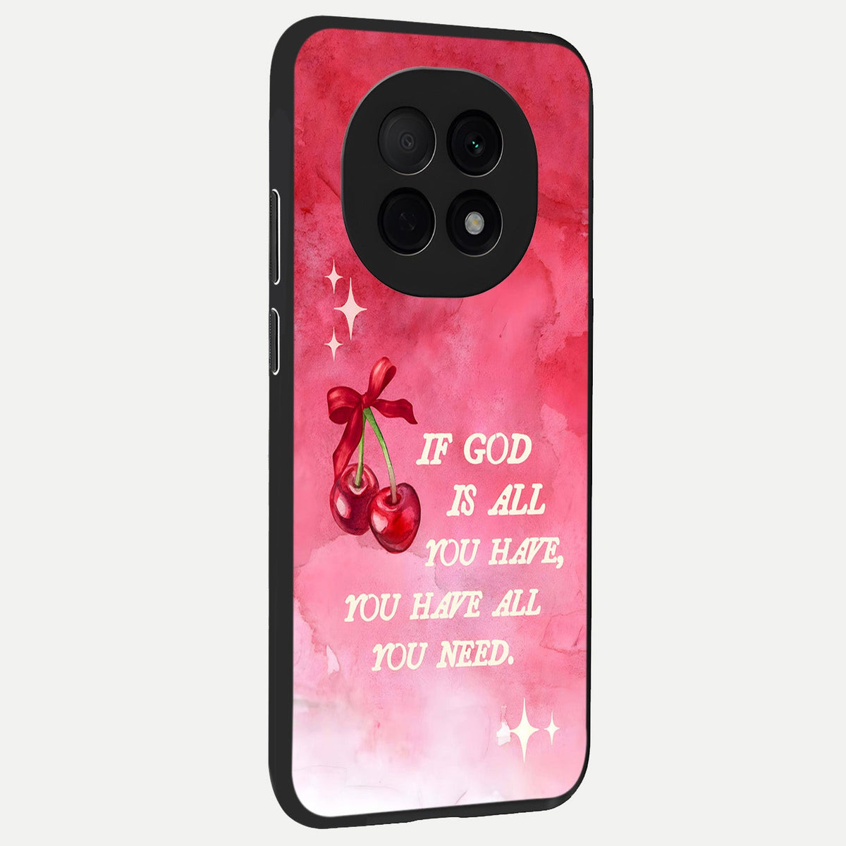  Cherry Quote back cover For Oppo F29 Pro 5G slim fit glass case with vibrant aesthetic design