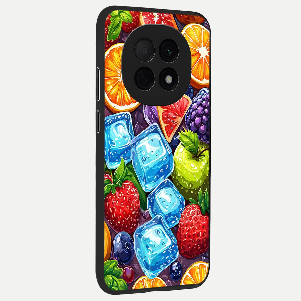  Colorful Fruits with Ice back cover For Oppo F29 Pro 5G slim fit glass case with vibrant aesthetic design