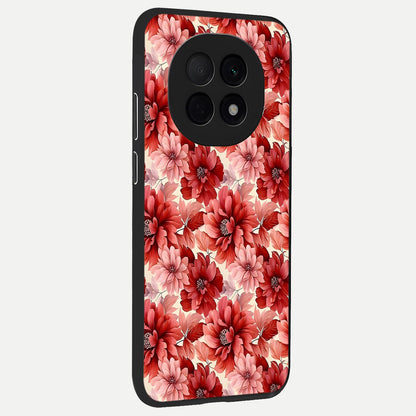  Crimson Love Petals back cover For Oppo F29 Pro 5G slim fit glass case with vibrant aesthetic design