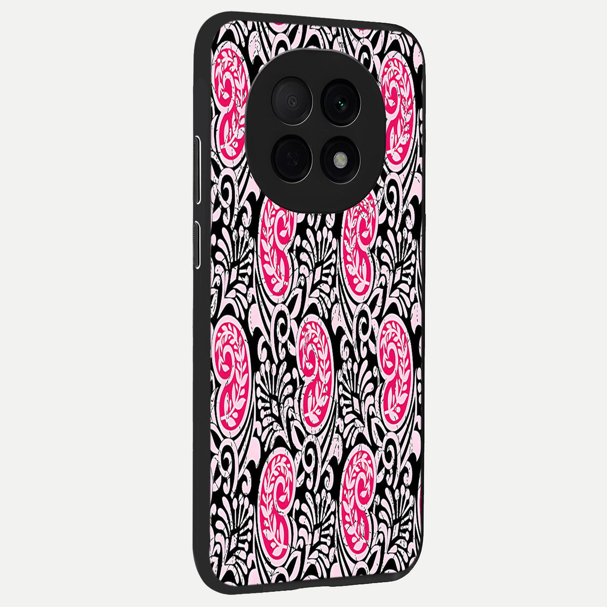  Crimson Paisley Charm back cover For Oppo F29 Pro 5G slim fit glass case with vibrant aesthetic design