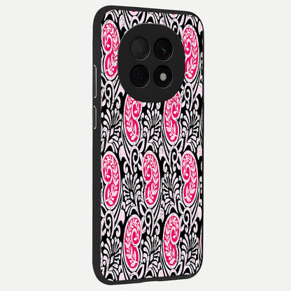  Crimson Paisley Charm back cover For Oppo F29 Pro 5G slim fit glass case with vibrant aesthetic design