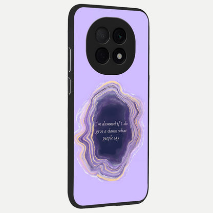  Damned People Quote back cover For Oppo F29 Pro 5G slim fit glass case with vibrant aesthetic design