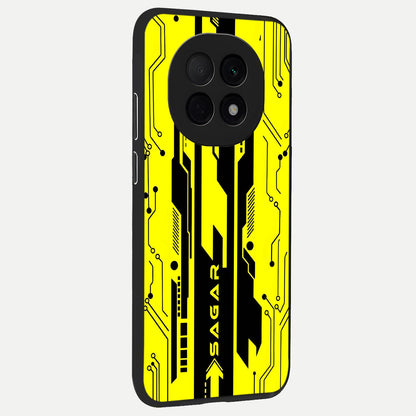  Electric Pulse CYBERPUNK Custom Name back cover For Oppo F29 Pro 5G slim fit glass case with vibrant aesthetic design