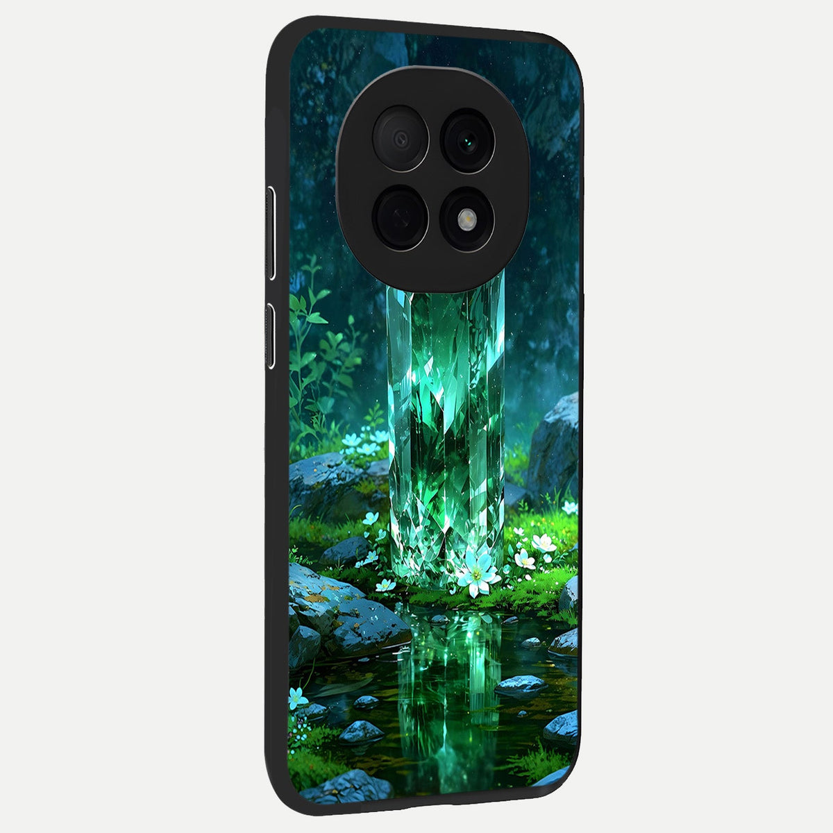  Emerald Light Crystal back cover For Oppo F29 Pro 5G slim fit glass case with vibrant aesthetic design