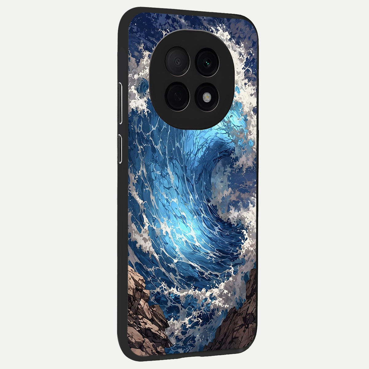  Giant Ocean Wave back cover For Oppo F29 Pro 5G slim fit glass case with vibrant aesthetic design