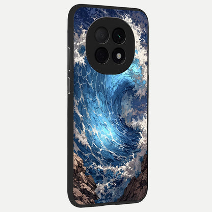  Giant Ocean Wave back cover For Oppo F29 Pro 5G slim fit glass case with vibrant aesthetic design
