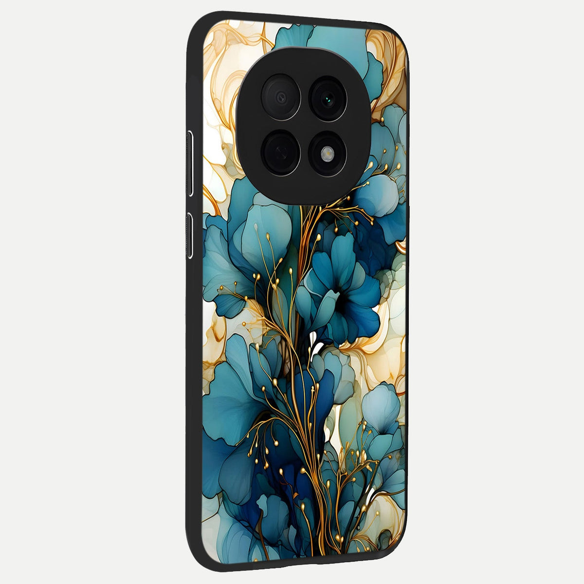  Golden Bloom Symphony back cover For Oppo F29 Pro 5G slim fit glass case with vibrant aesthetic design