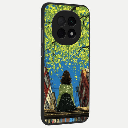  Golden Leaves Glow back cover For Oppo F29 Pro 5G slim fit glass case with vibrant aesthetic design