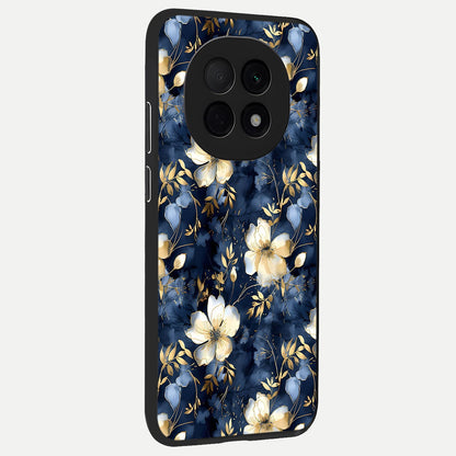  Golden Midnight Bloom back cover For Oppo F29 Pro 5G slim fit glass case with vibrant aesthetic design
