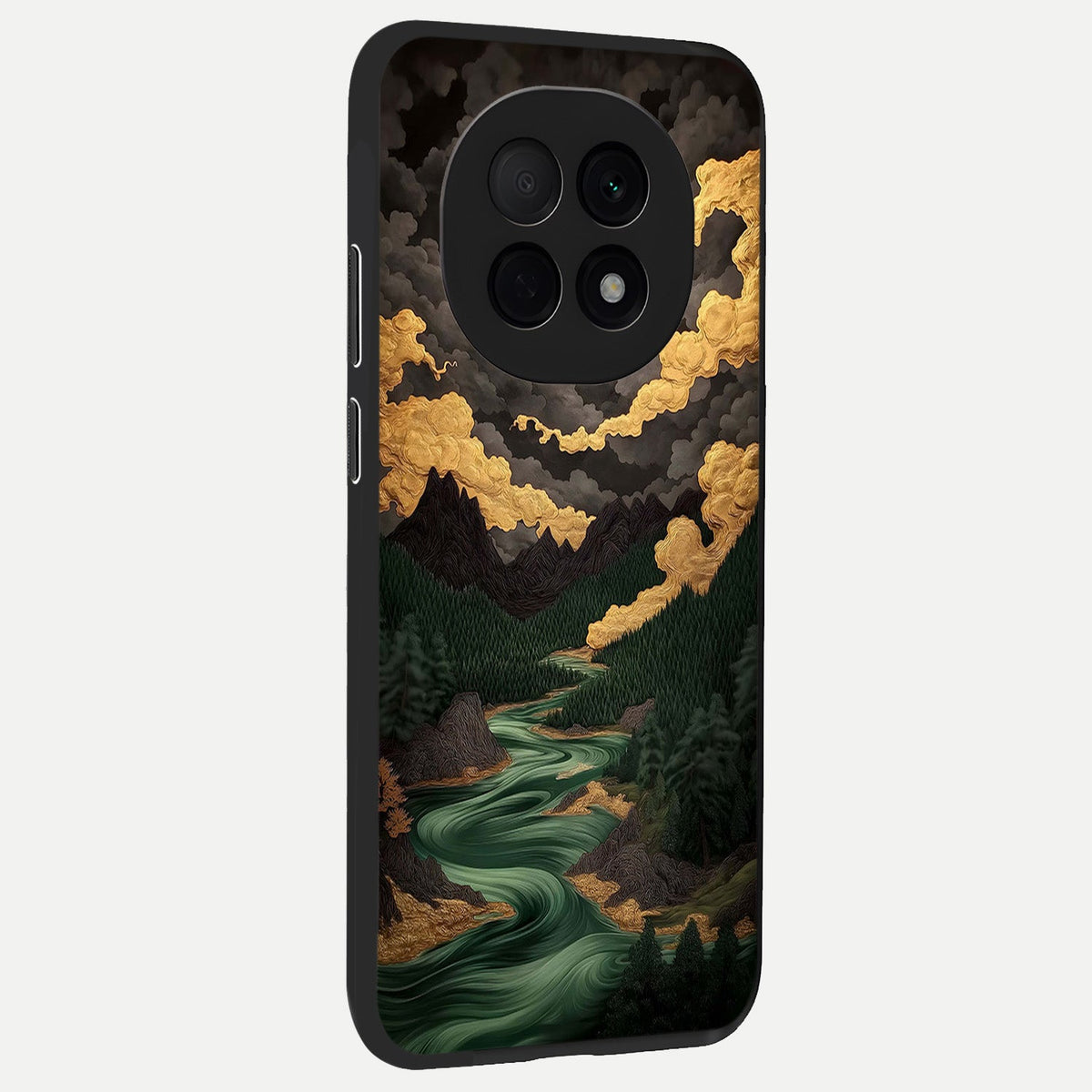  Golden River Moon back cover For Oppo F29 Pro 5G slim fit glass case with vibrant aesthetic design