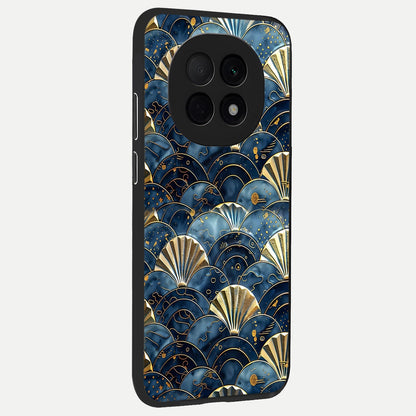  Golden Wave Luxe back cover For Oppo F29 Pro 5G slim fit glass case with vibrant aesthetic design