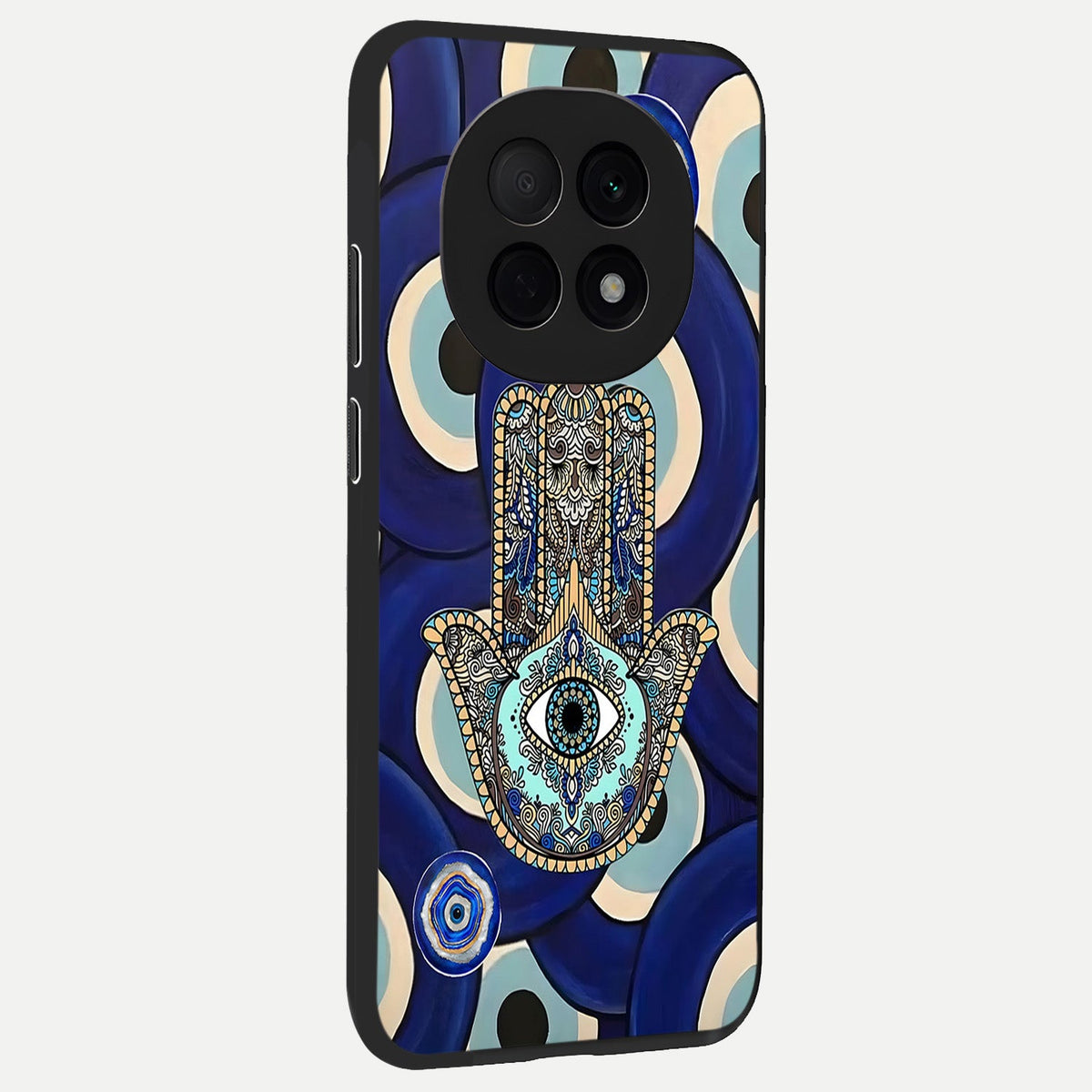  Hamsa Divine Guard back cover For Oppo F29 Pro 5G slim fit glass case with vibrant aesthetic design