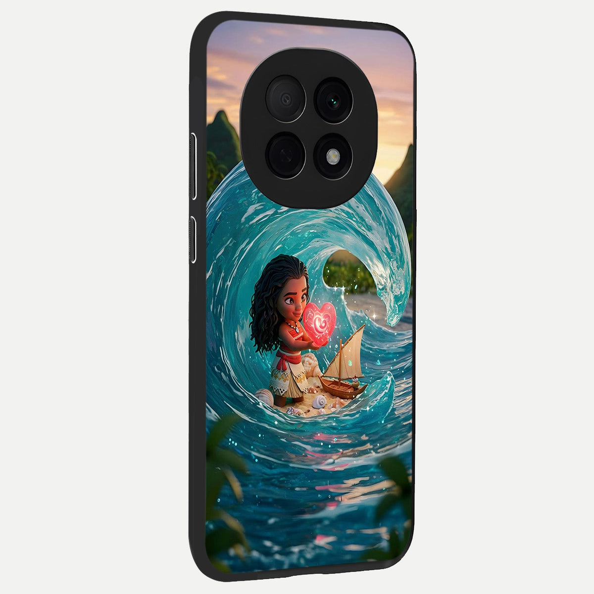  Heart of Ocean back cover For Oppo F29 Pro 5G slim fit glass case with vibrant aesthetic design