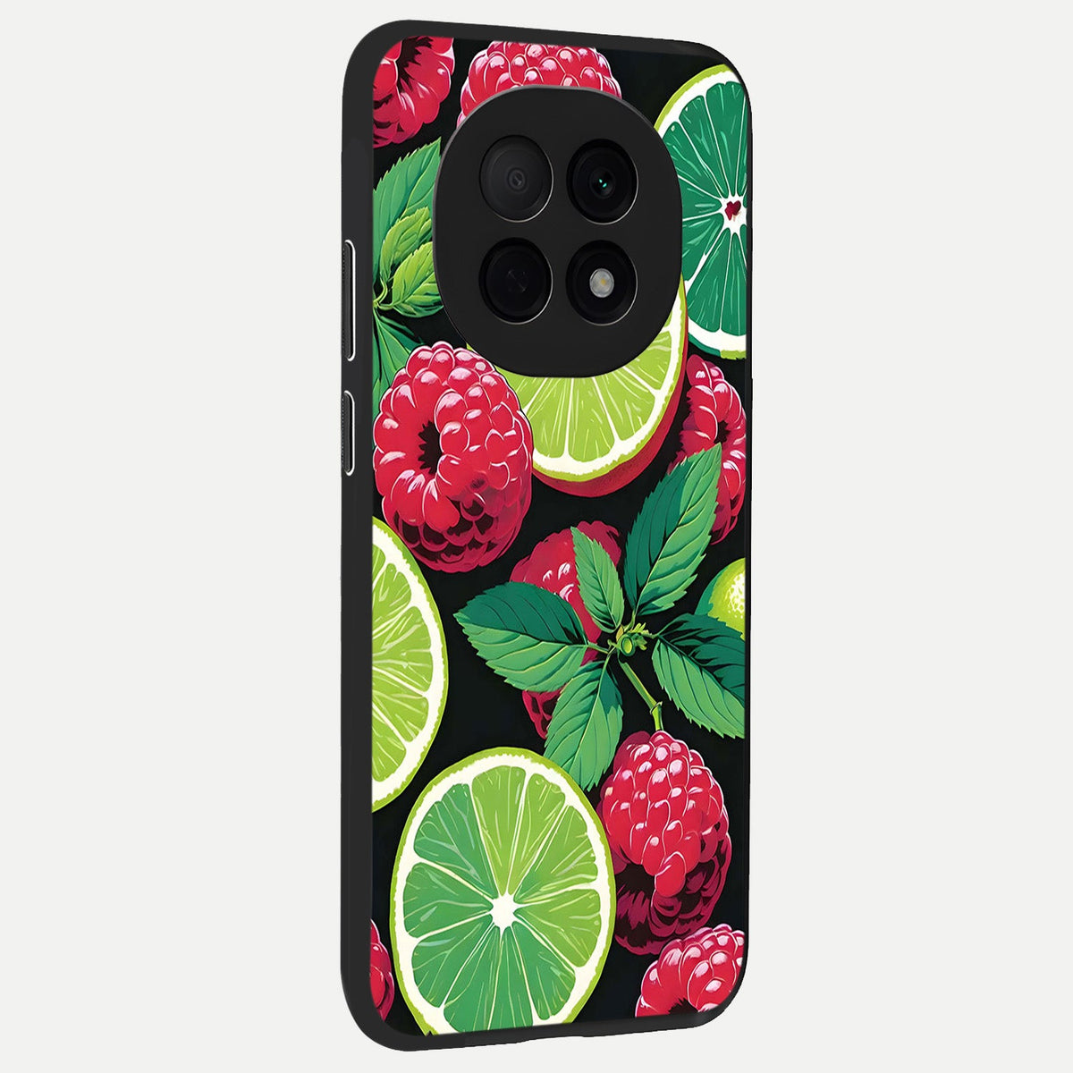  Lime and Raspberry Pattern back cover For Oppo F29 Pro 5G slim fit glass case with vibrant aesthetic design