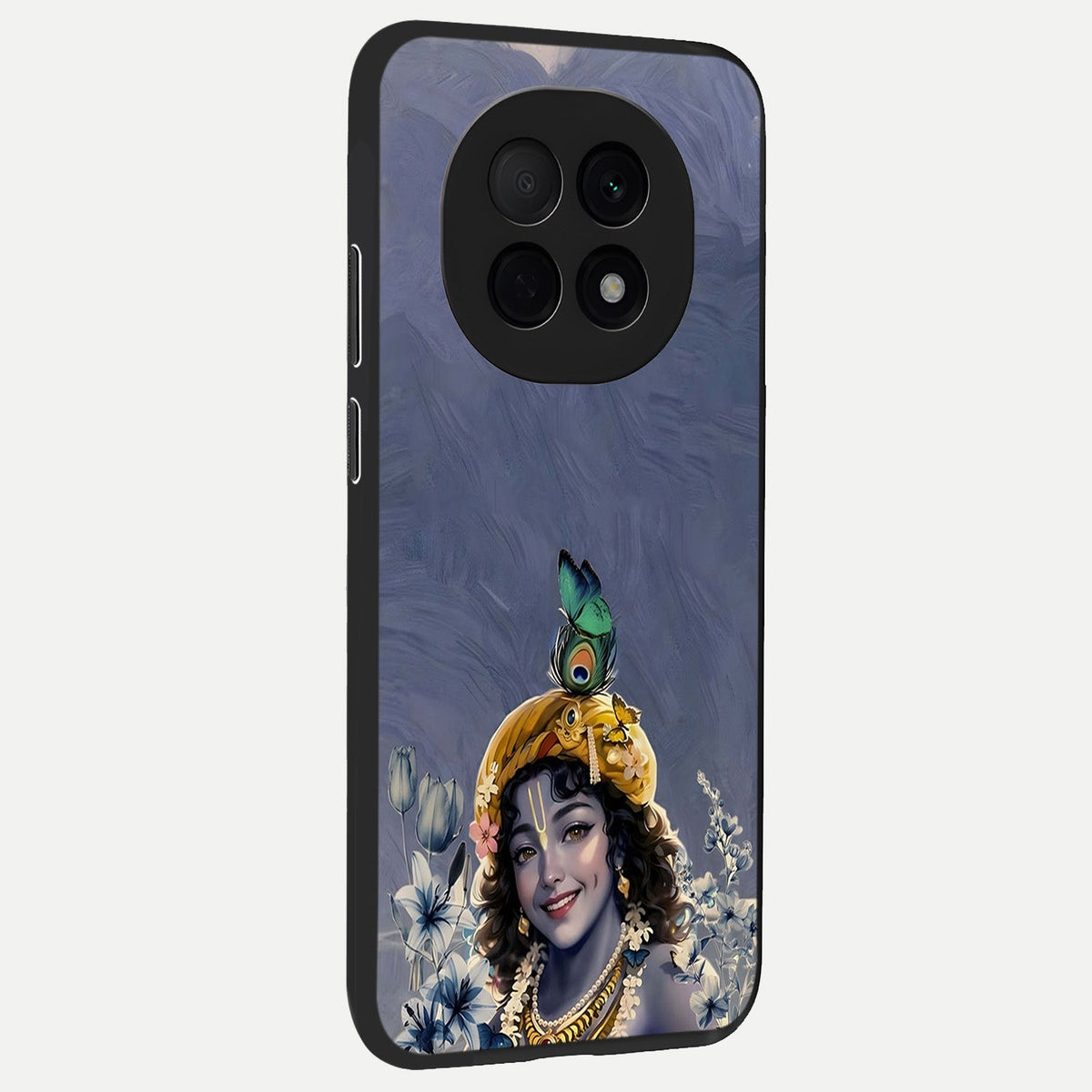  Lord Krishna back cover For Oppo F29 Pro 5G slim fit glass case with vibrant aesthetic design