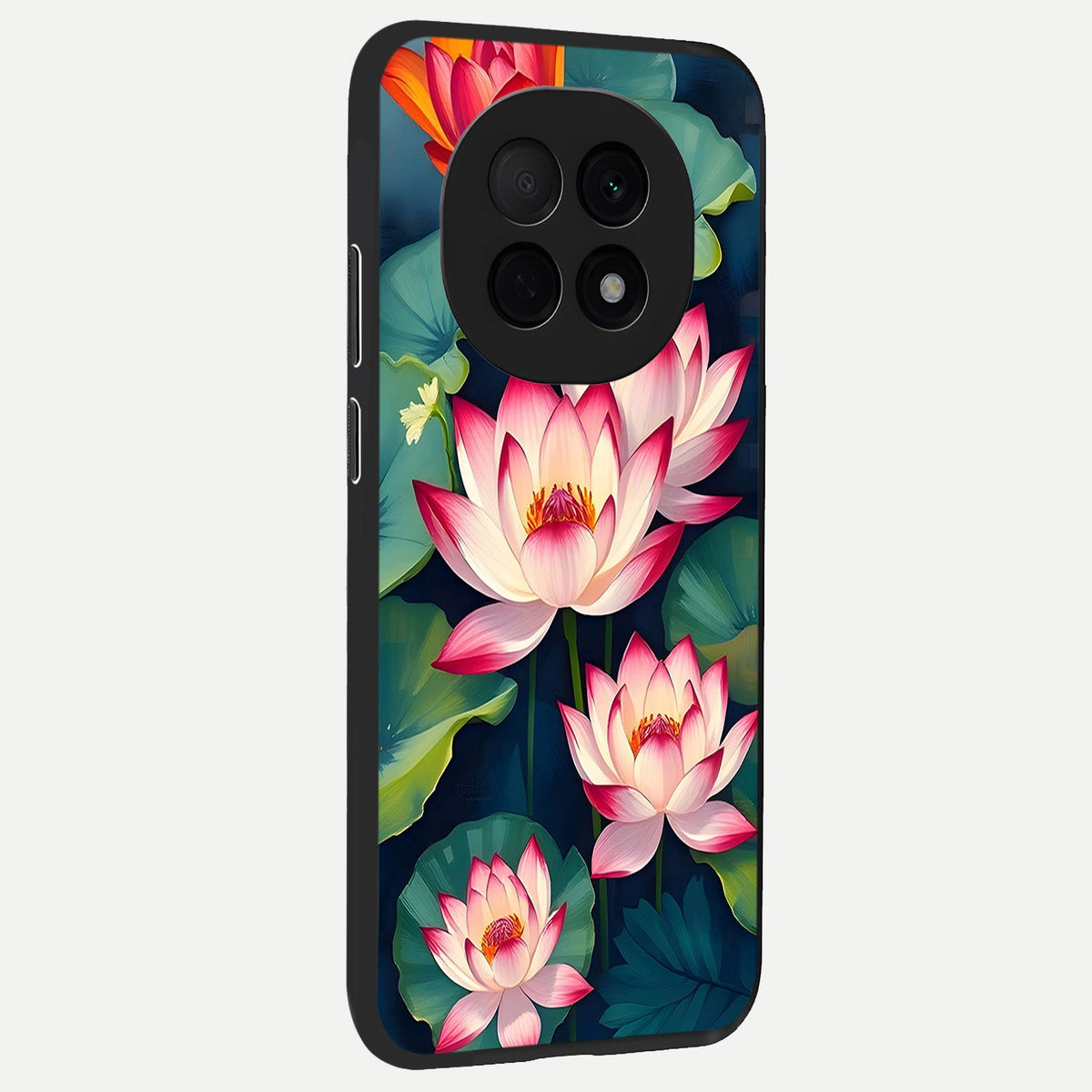 Lotus Dream Serenity back cover For Oppo F29 Pro 5G slim fit glass case with vibrant aesthetic design