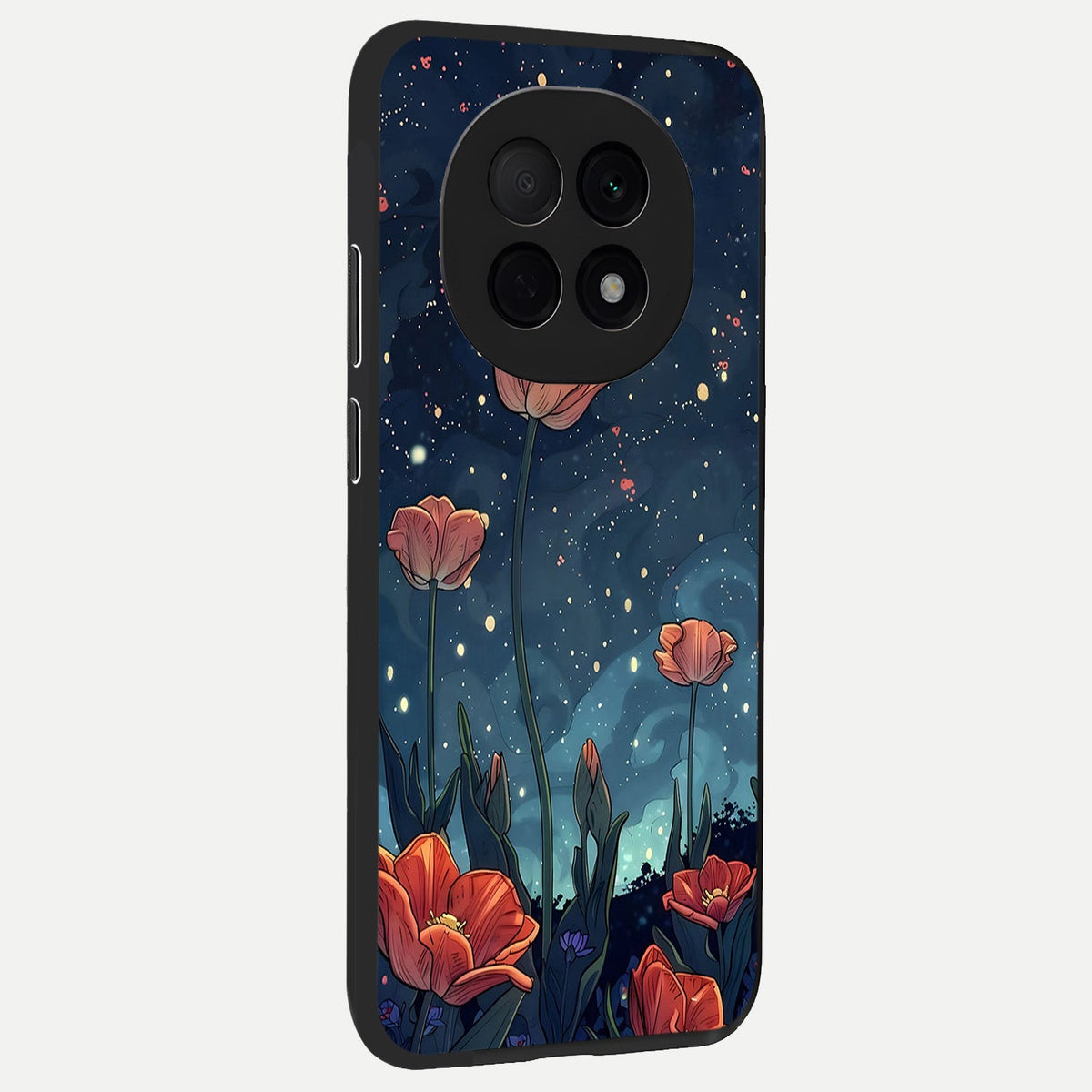  Midnight Tulip Glow back cover For Oppo F29 Pro 5G slim fit glass case with vibrant aesthetic design