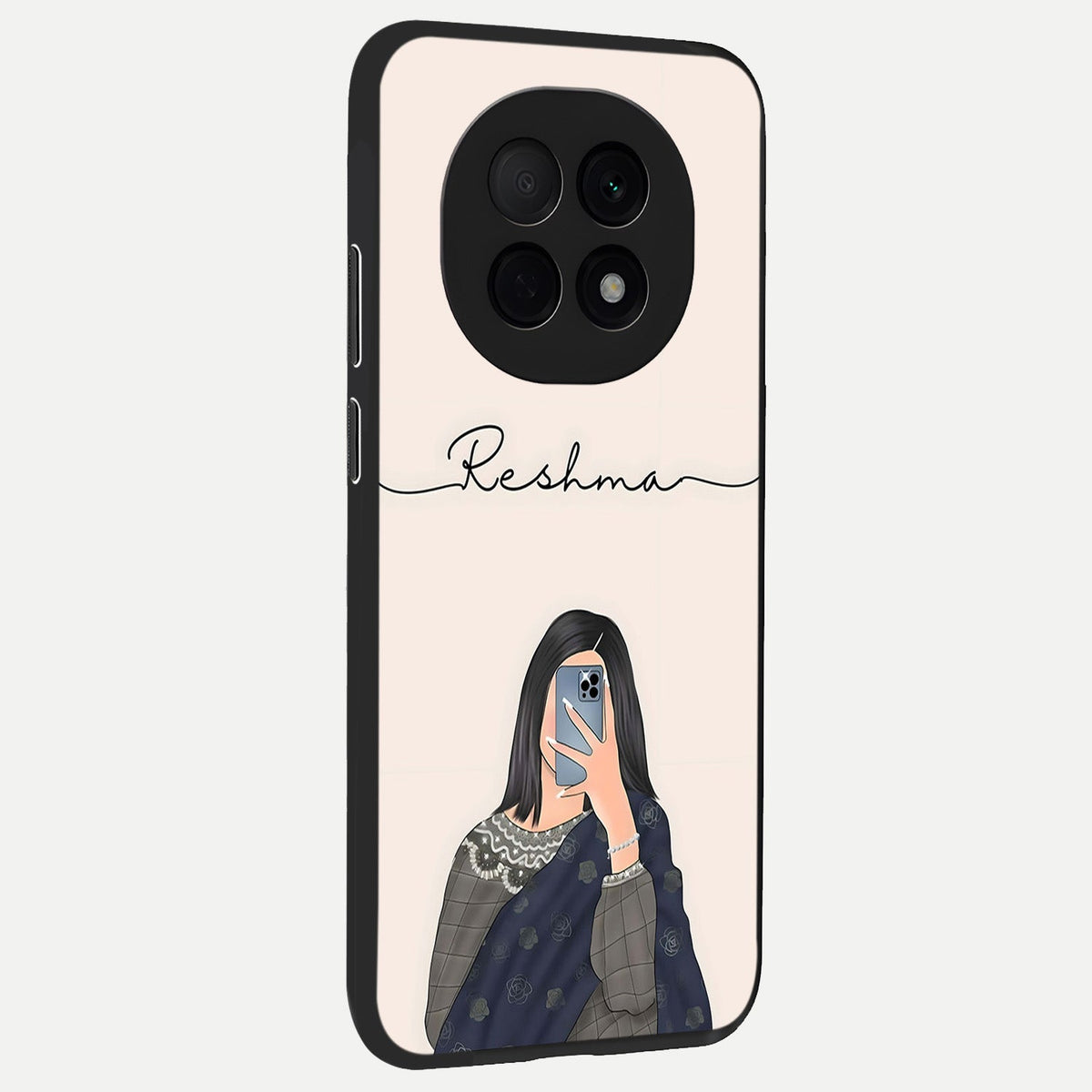  Mirror Mood Muse With Custom Name back cover For Oppo F29 Pro 5G slim fit glass case with vibrant aesthetic design