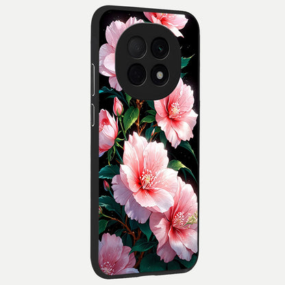  Peach Flower back cover For Oppo F29 Pro 5G slim fit glass case with vibrant aesthetic design