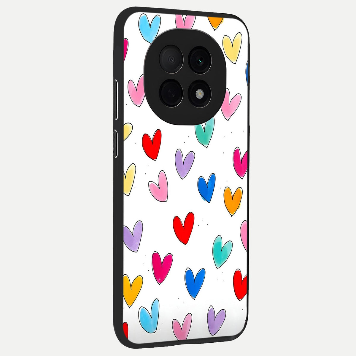  Playful Love Doodles back cover For Oppo F29 Pro 5G slim fit glass case with vibrant aesthetic design