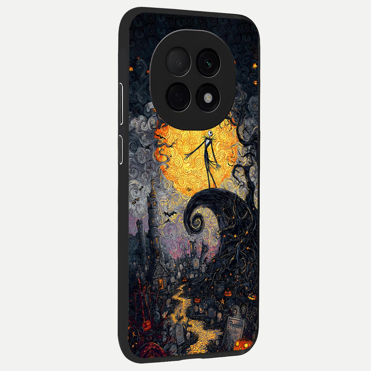  Pumpkin Moon Night back cover For Oppo F29 Pro 5G slim fit glass case with vibrant aesthetic design