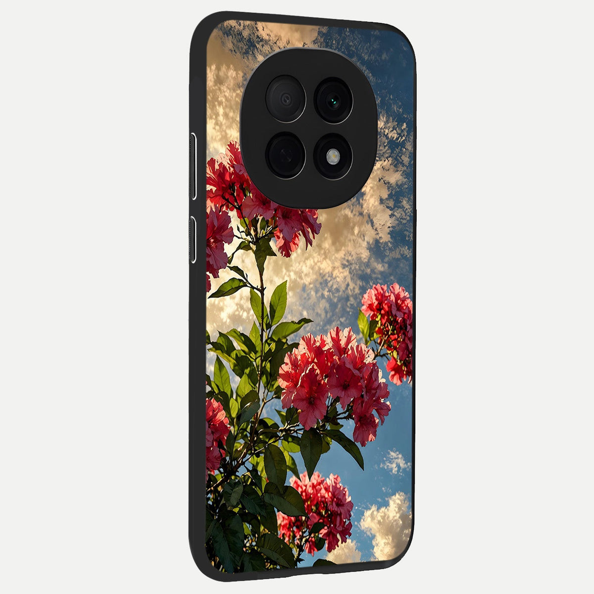  Red Bloom Skies back cover For Oppo F29 Pro 5G slim fit glass case with vibrant aesthetic design