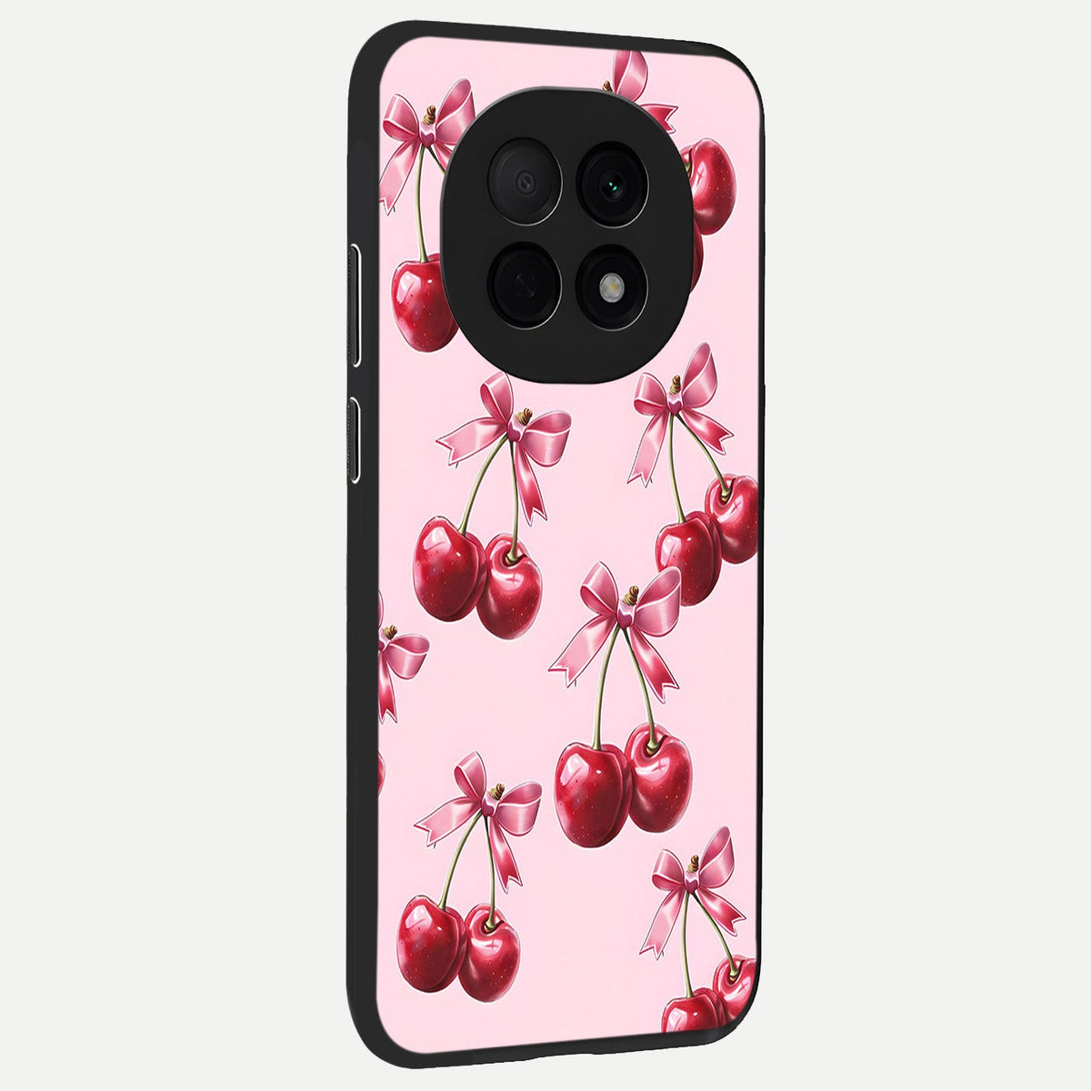  Red Cherries Pattern back cover For Oppo F29 Pro 5G slim fit glass case with vibrant aesthetic design