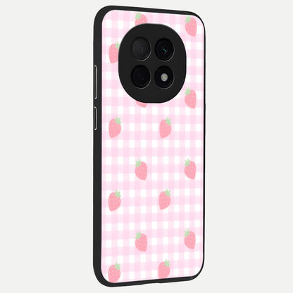  Strawberry Picnic Love back cover For Oppo F29 Pro 5G slim fit glass case with vibrant aesthetic design