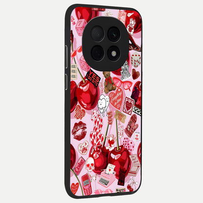  Sweet Cherry Chaos back cover For Oppo F29 Pro 5G slim fit glass case with vibrant aesthetic design