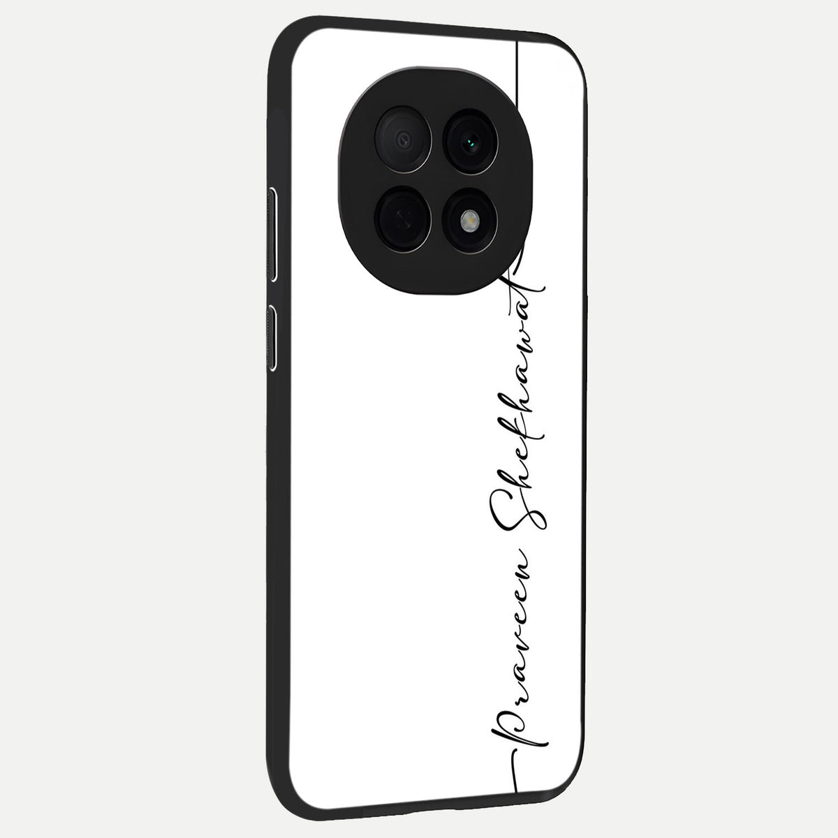  White Tune Custom Name back cover For Oppo F29 Pro 5G slim fit personalized glass case with aesthetic design