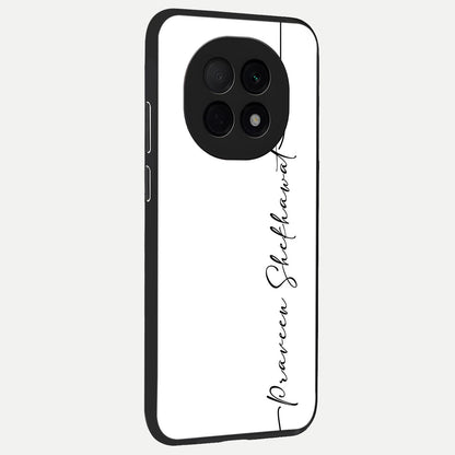  White Tune Custom Name back cover For Oppo F29 Pro 5G slim fit personalized glass case with aesthetic design