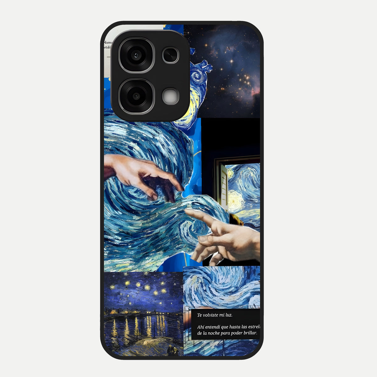  Aesthetic Vando Hands Glass Case For Oppo F33 5G back cover – full design glossy printed glass finish