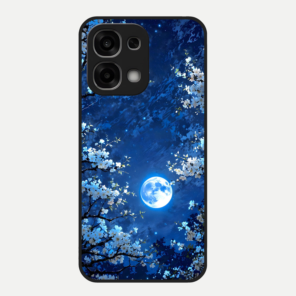  Blossom Moonlight Sky Glass Case For Oppo F33 5G back cover – full design glossy printed glass finish