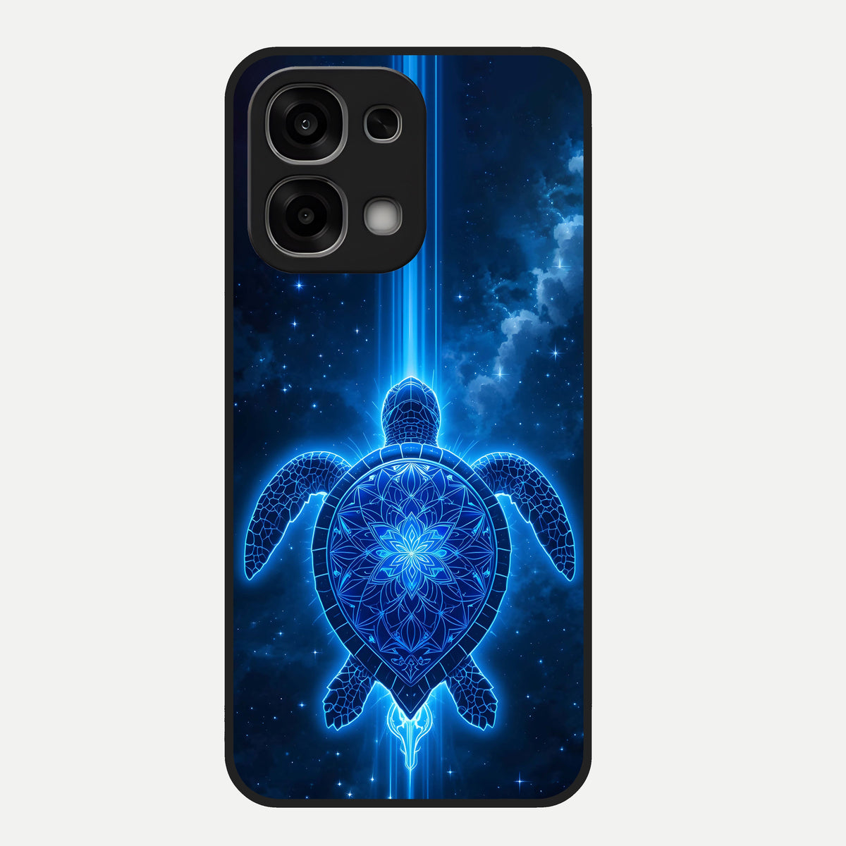  Blue Galaxy Turtle Glass Case For Oppo F33 5G back cover – full design glossy printed glass finish