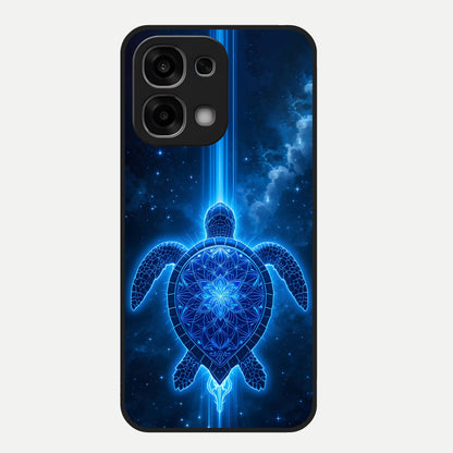  Blue Galaxy Turtle Glass Case For Oppo F33 5G back cover – full design glossy printed glass finish