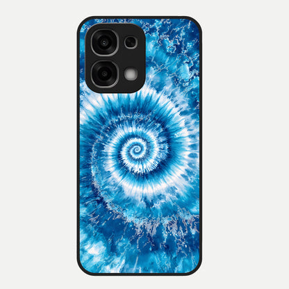  Blue Galaxy Wave Glass Case For Oppo F33 5G back cover – full design glossy printed glass finish