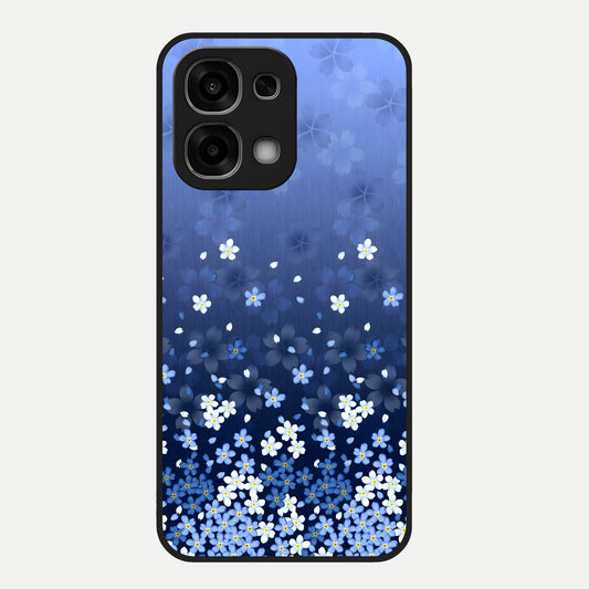  Blue Starry Glass Case For Oppo F33 5G back cover – full design glossy printed glass finish