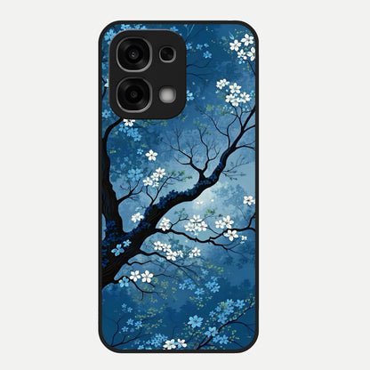  Blue Tree Serenity Glass Case For Oppo F33 5G back cover – full design glossy printed glass finish