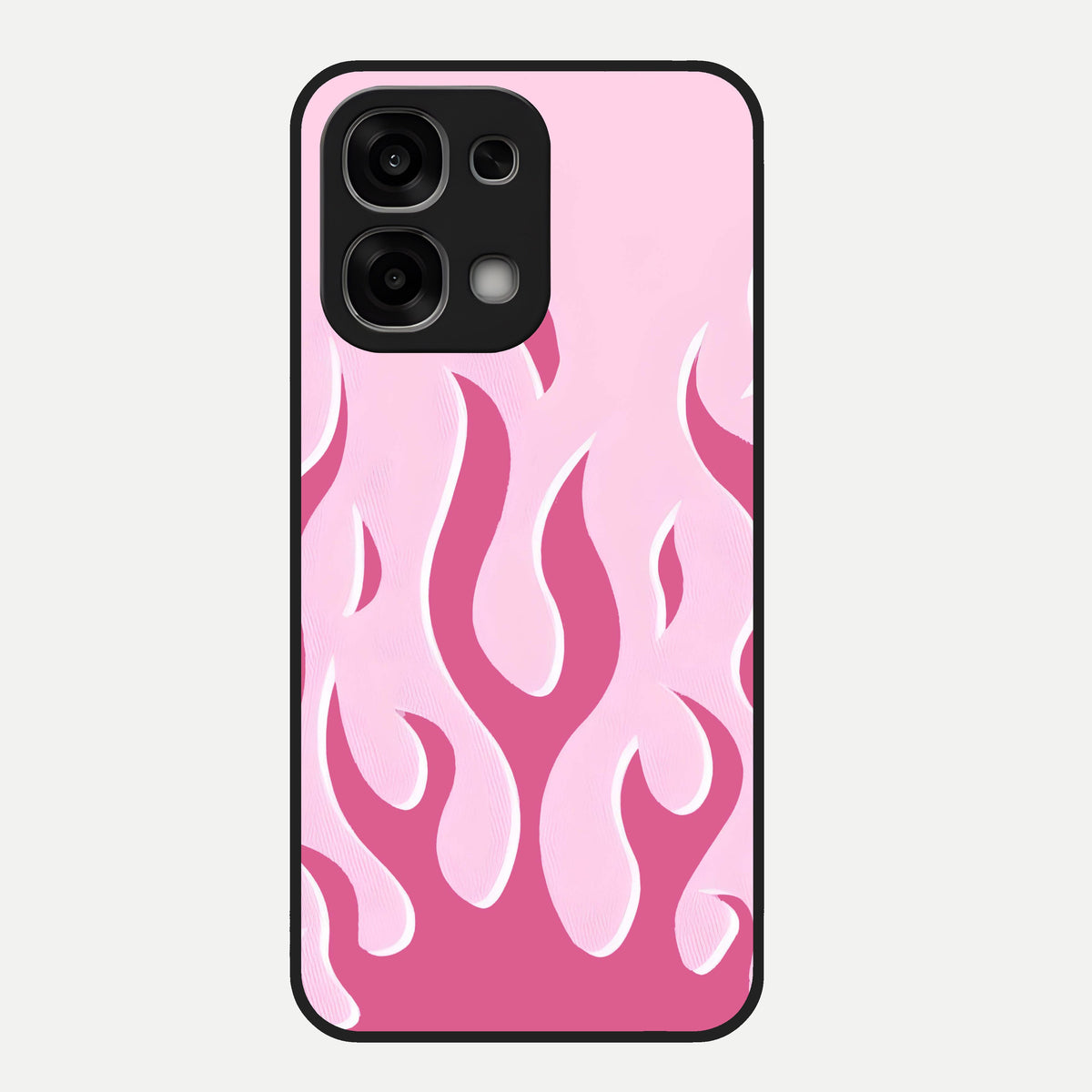 Blush Flame Energy Glass Case For Oppo F33 5G back cover – full design glossy printed glass finish
