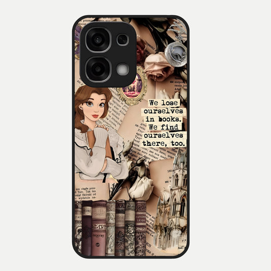  Bookish Dream World Glass Case For Oppo F33 5G back cover – full design glossy printed glass finish