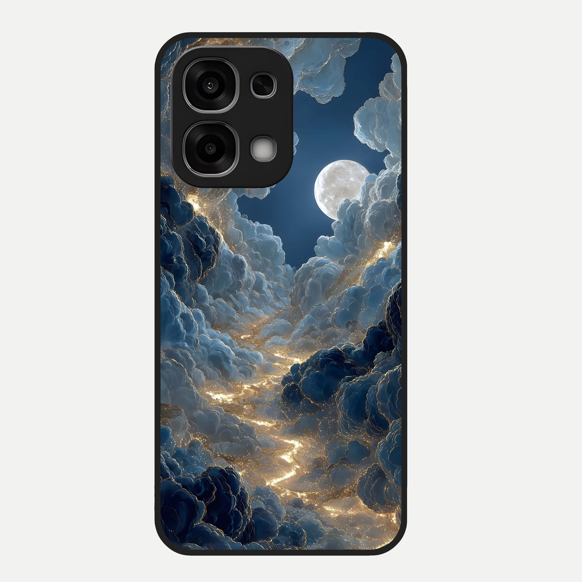  Celestial Cloud Road Glass Case For Oppo F33 5G back cover – full design glossy printed glass finish