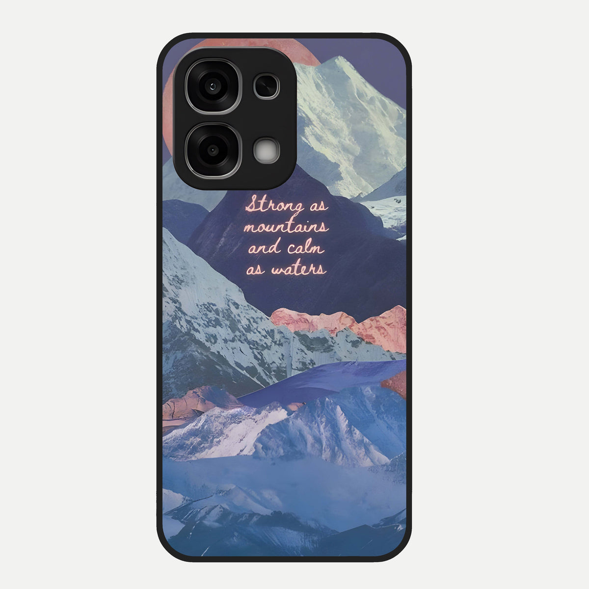  Celestial Mountain Calm Glass Case For Oppo F33 5G back cover – full design glossy printed glass finish